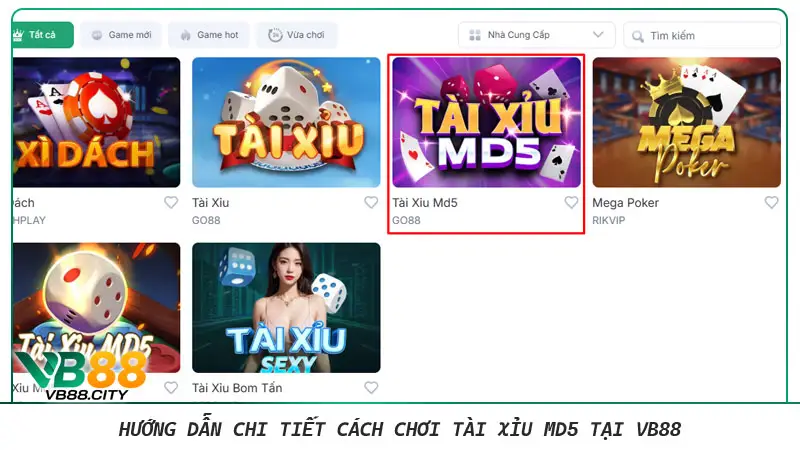 Trải nghiệm Tài xỉu MD5 với giao diện và công nghệ mới Hướng dẫn chi tiết cách chơi tài xỉu MD5 tại VB88
