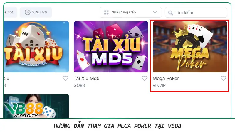 Bài Mega Poker tại VB88: Đường đến vinh quang của dân chơi Hướng dẫn tham gia Mega Poker tại VB88