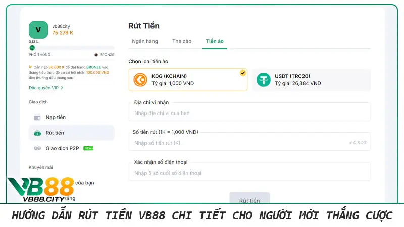 Rút tiền VB88